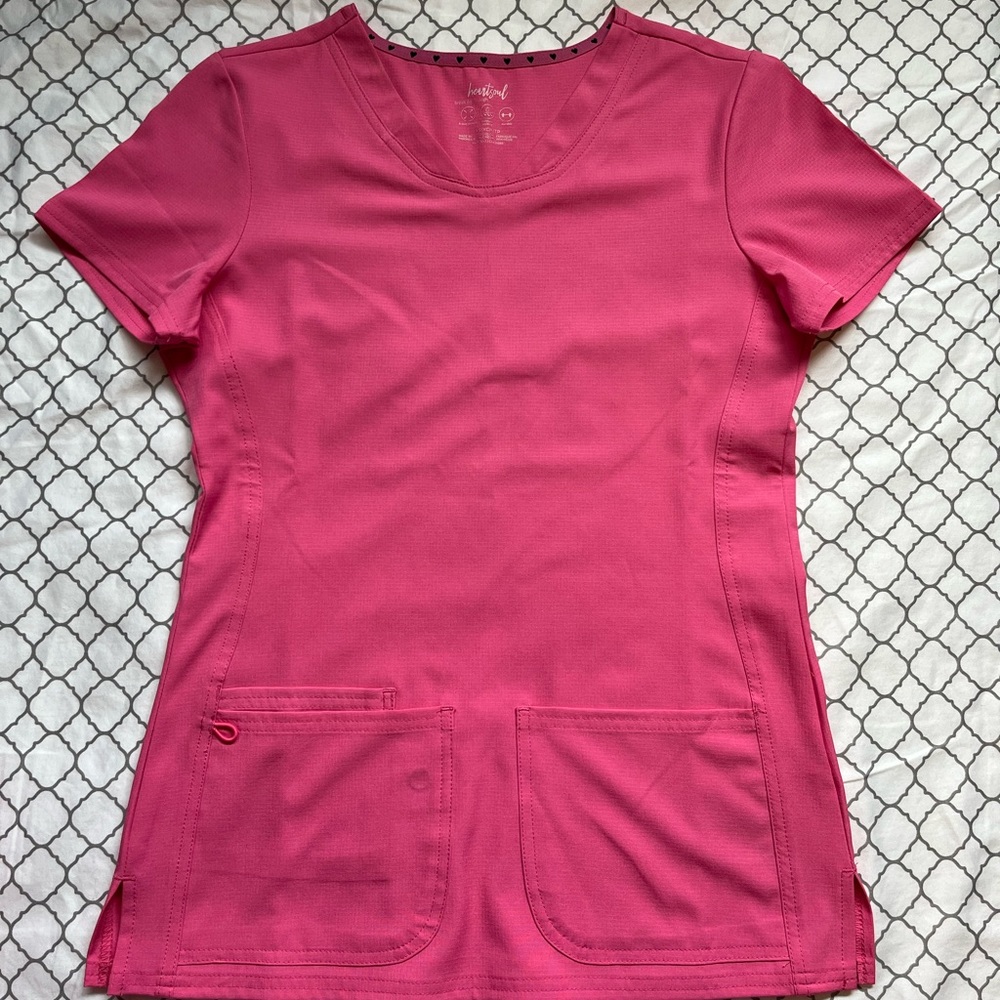 Heartsoul pink scrub top size XS